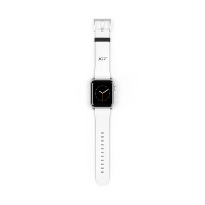 Stylish White Leather Watch Band (Apple Watch Series 1-9)