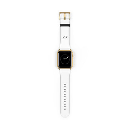 Stylish White Leather Watch Band (Apple Watch Series 1-9)