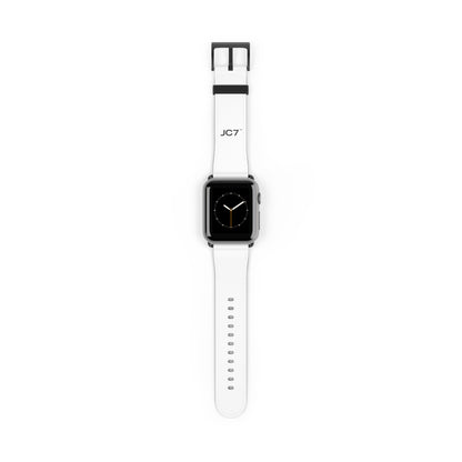 Stylish White Leather Watch Band (Apple Watch Series 1-9)