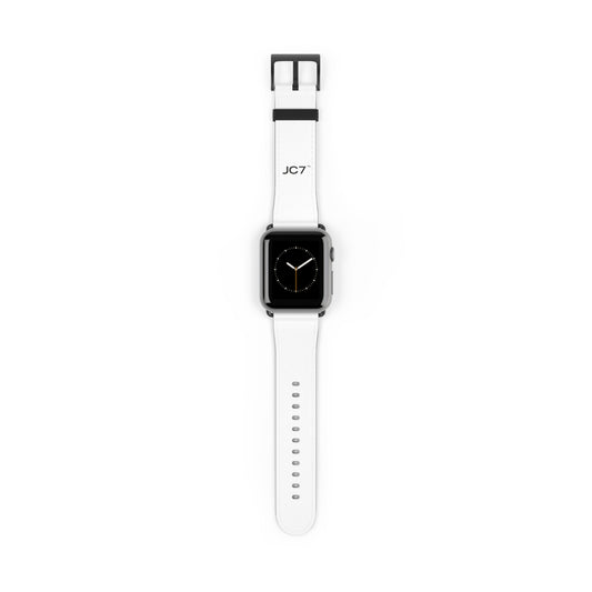 Stylish White Leather Watch Band (Apple Watch Series 1-9)